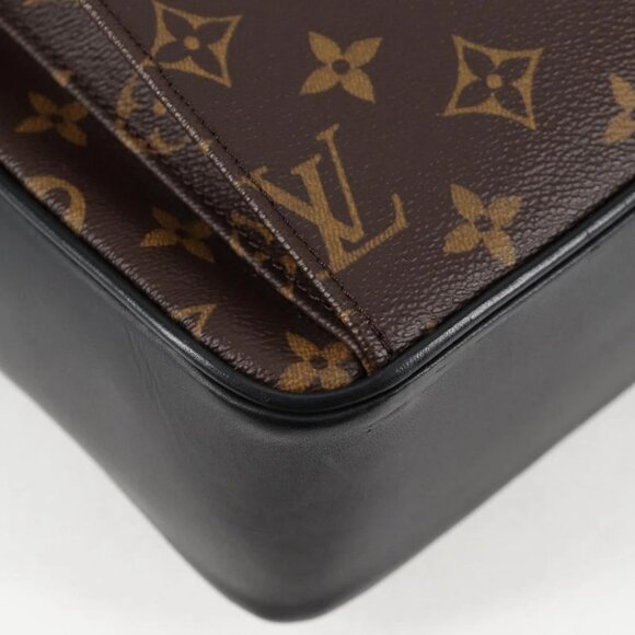 LOUIS VUITTON Monogram Macassar Soft briefcase Bag 2way M56719 LV Auth 118897M - Picture 13 of 15